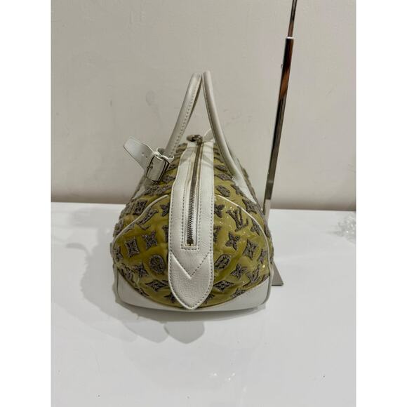 Louis Vuitton LV Monogram Bouclettes Speedy Round Bag Mint Womens Medium - Picture 4 of 12